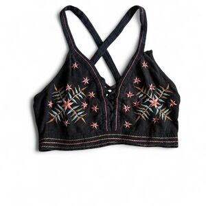 Embroidered black American‎ Eagle Top